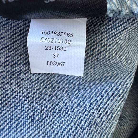 White House Black Market Slim Crop Jeans Size 10 Embroidered Casual Stretch Cuff - Picture 11 of 16